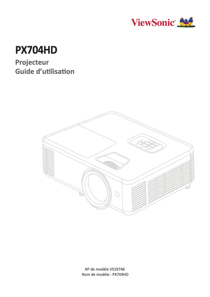Page n°1 - Manuel utilisateur Viewsonic PX704HD