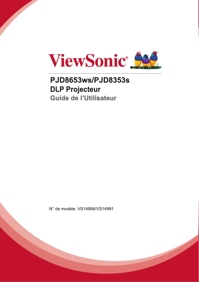 Page n°1 - Manuel utilisateur Viewsonic PJD8353s
