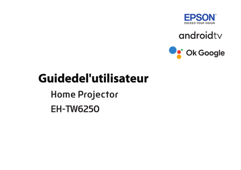 Image de la première page du manuel de l'appareil EH-TW6250