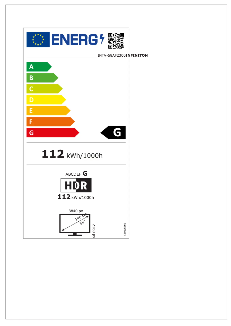 Image de la première page du manuel de l'appareil INTV-58AF2300