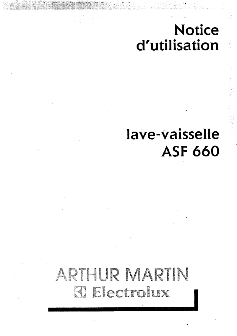 Image de la première page du manuel de l'appareil ASF 660 B