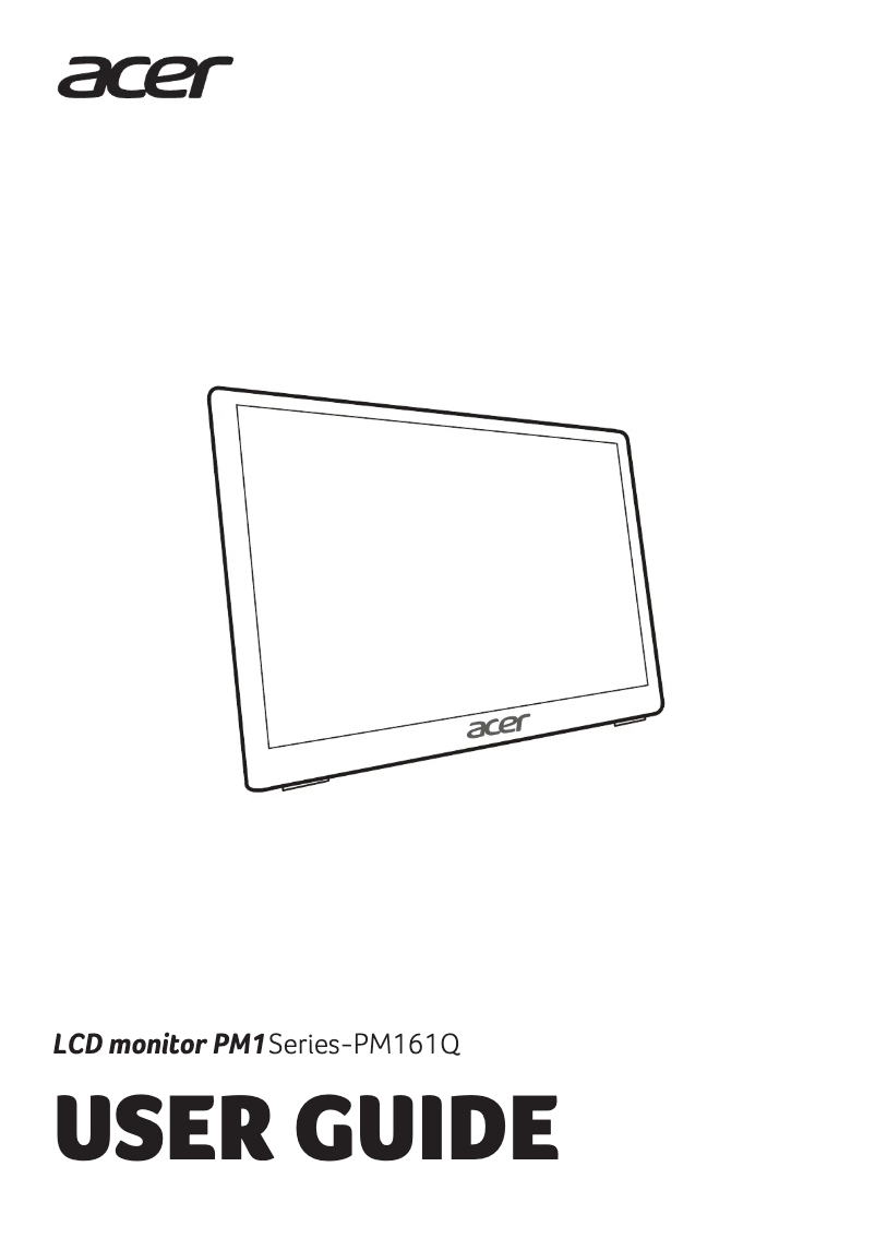 Image de la première page du manuel de l'appareil PM161Q