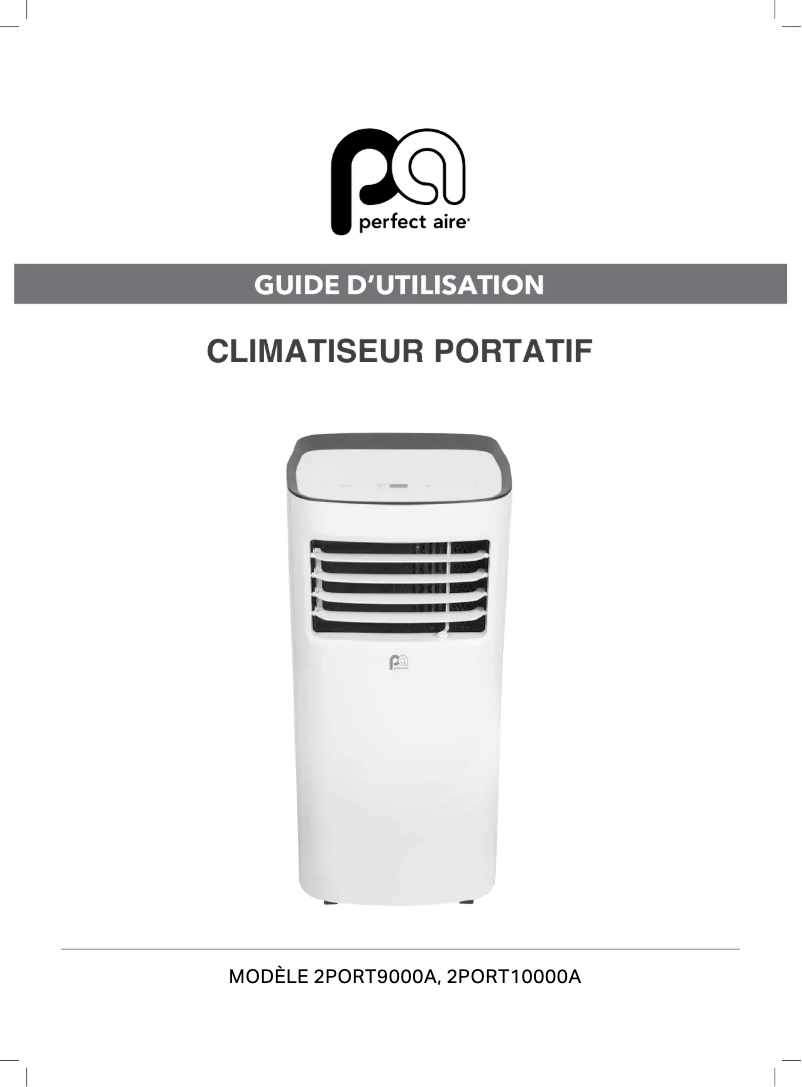 Page 1 de la notice Manuel utilisateur Perfect Aire 2PORT10000A