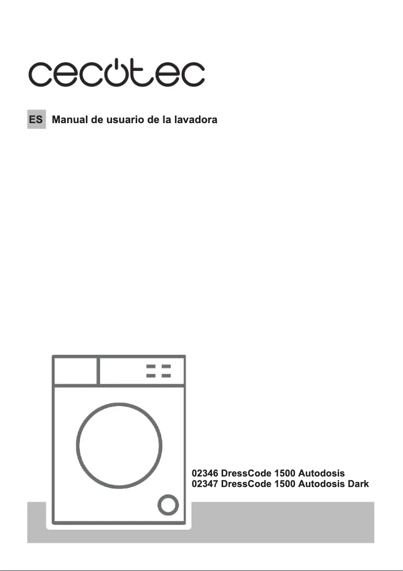 Page 1 de la notice Manuel utilisateur Cecotec Bolero DressCode 1500 Autodosis Dark