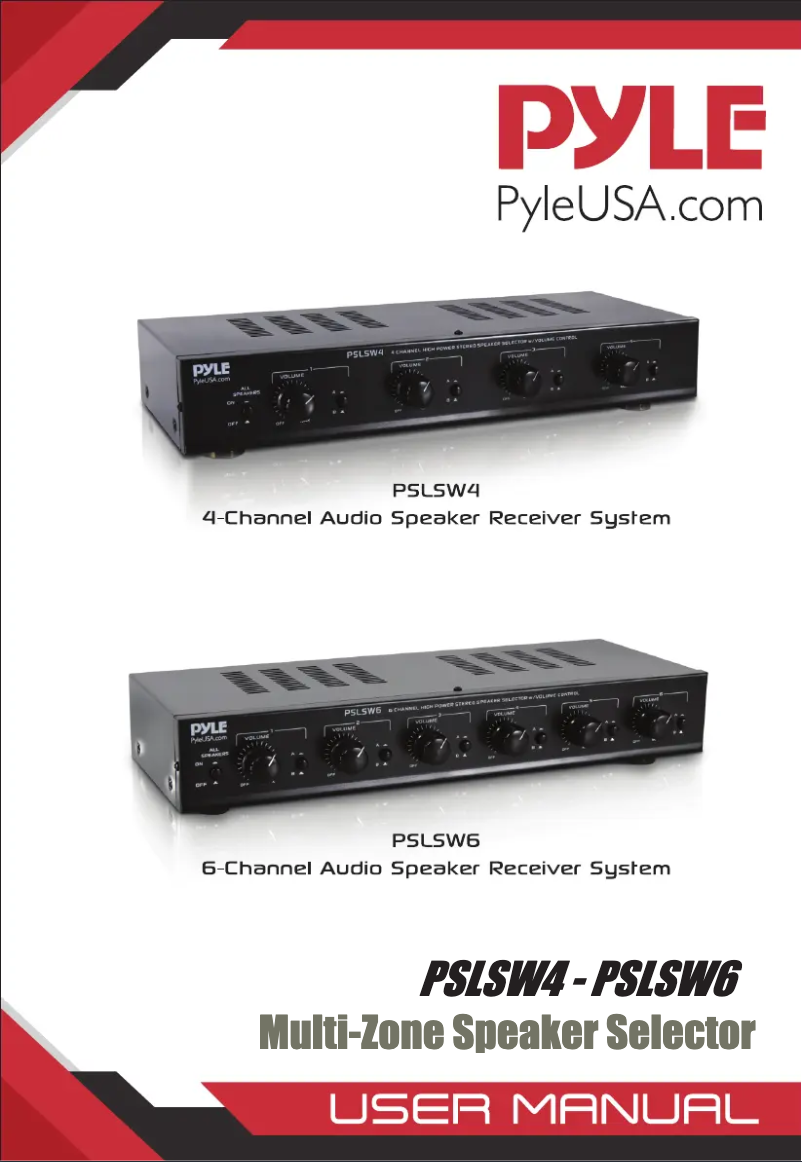Page 1 de la notice Manuel utilisateur Pyle PSLSW4
