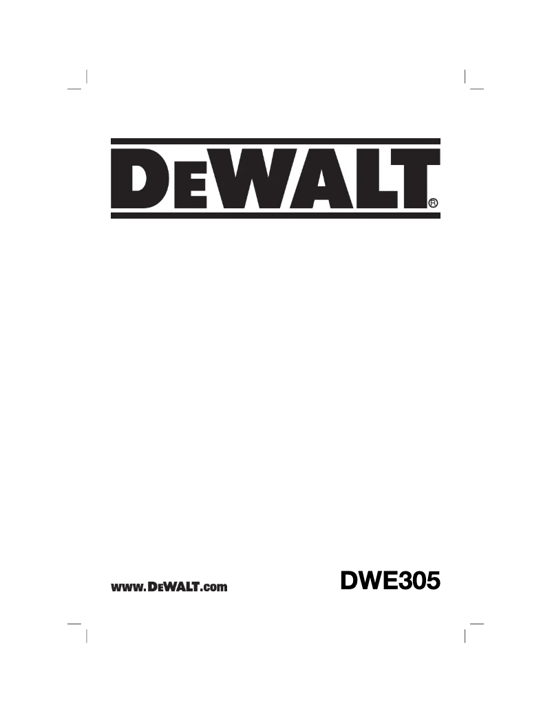Página 1 del manual Manual de usuario DeWalt DWE305