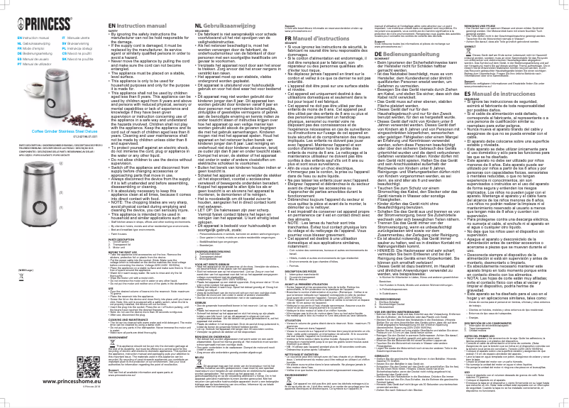 Image de la première page du manuel de l'appareil Coffee Grinder Deluxe 242196