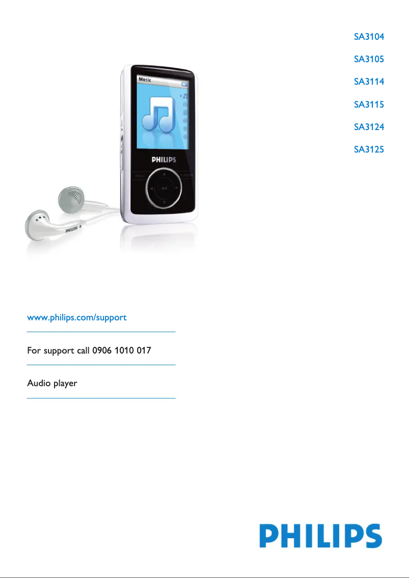 Page n°1 - Manuel utilisateur Philips GoGear SA3105
