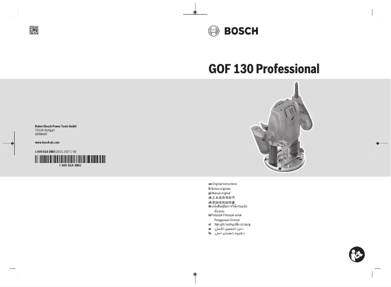 Page 1 de la notice Manuel utilisateur Bosch GDE 68 Professional