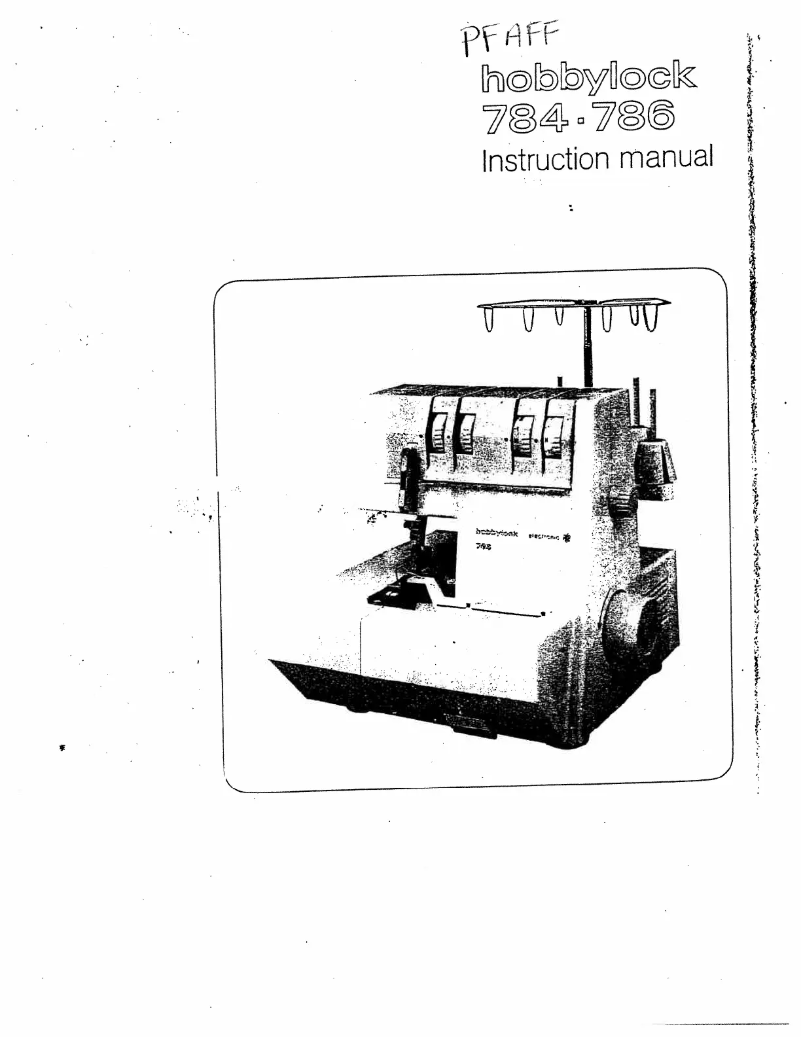 Page 1 of the manual User Manual Pfaff hobbylock 786