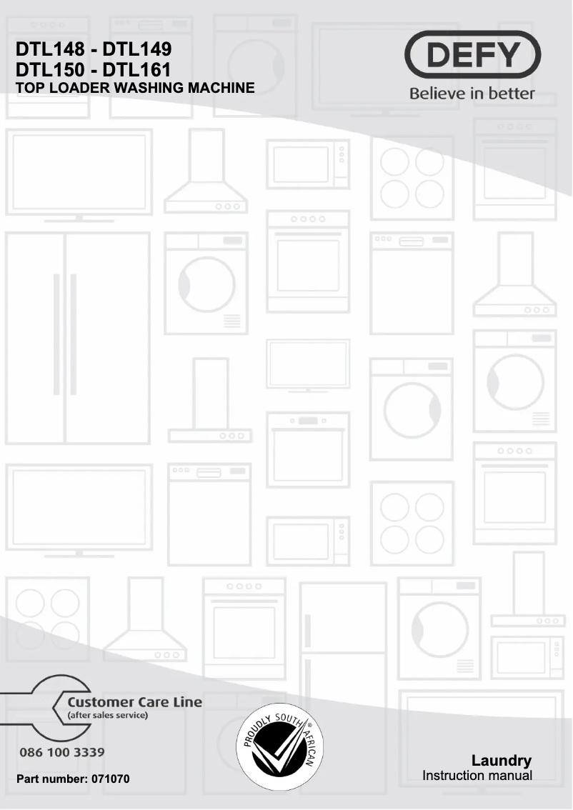 Page n°1 - Manuel utilisateur Defy DTL153