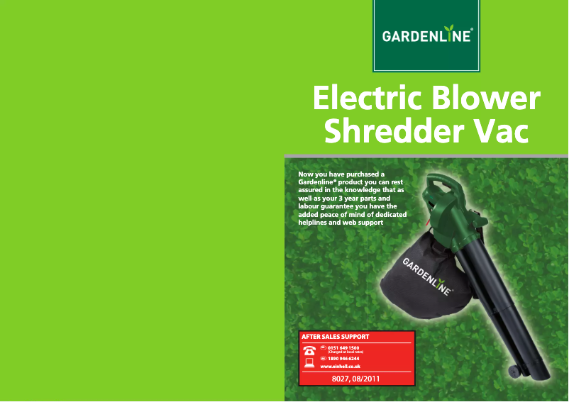 Image de la première page du manuel de l'appareil GLBV 2501