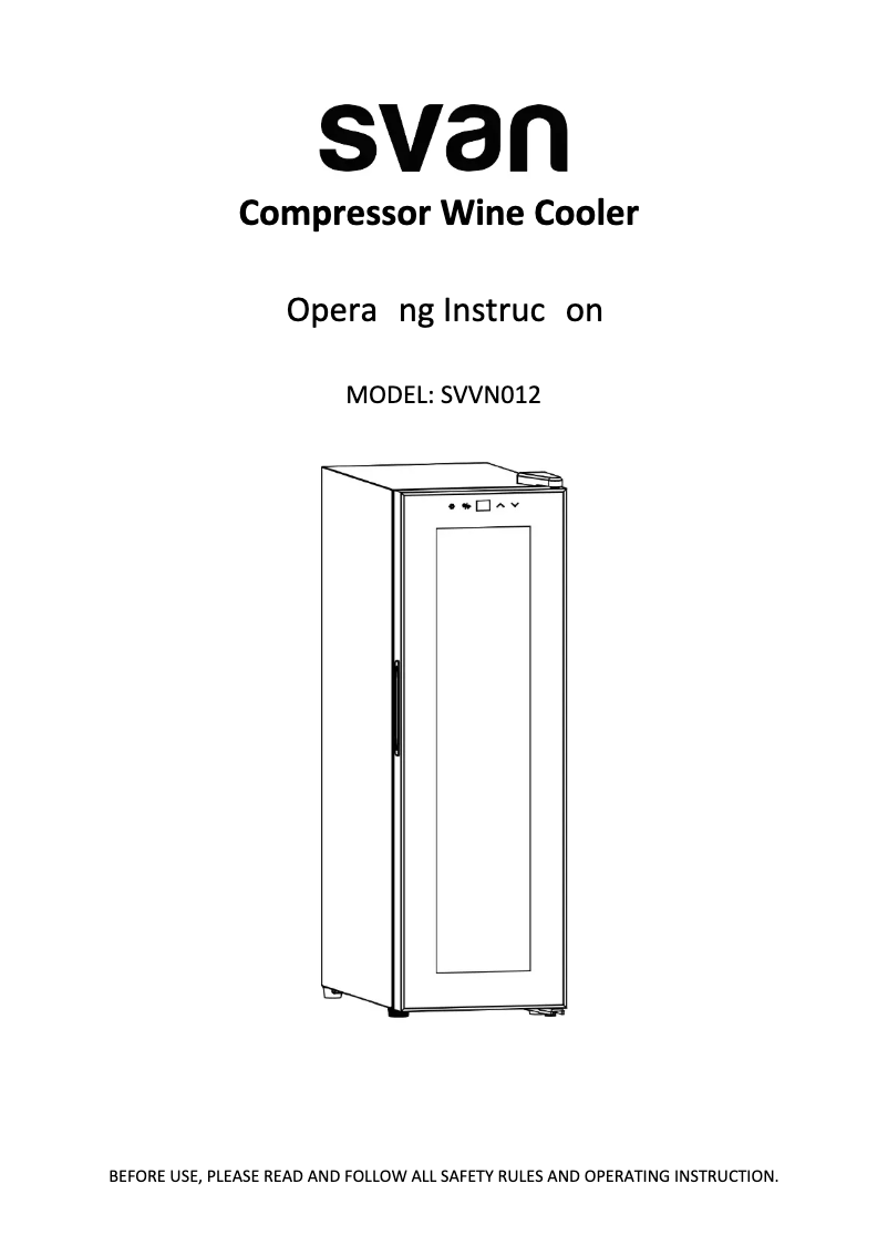 Image de la première page du manuel de l'appareil SVVN012