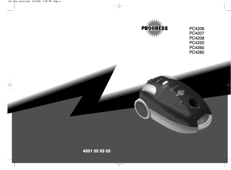 Image de la première page du manuel de l'appareil PC4206