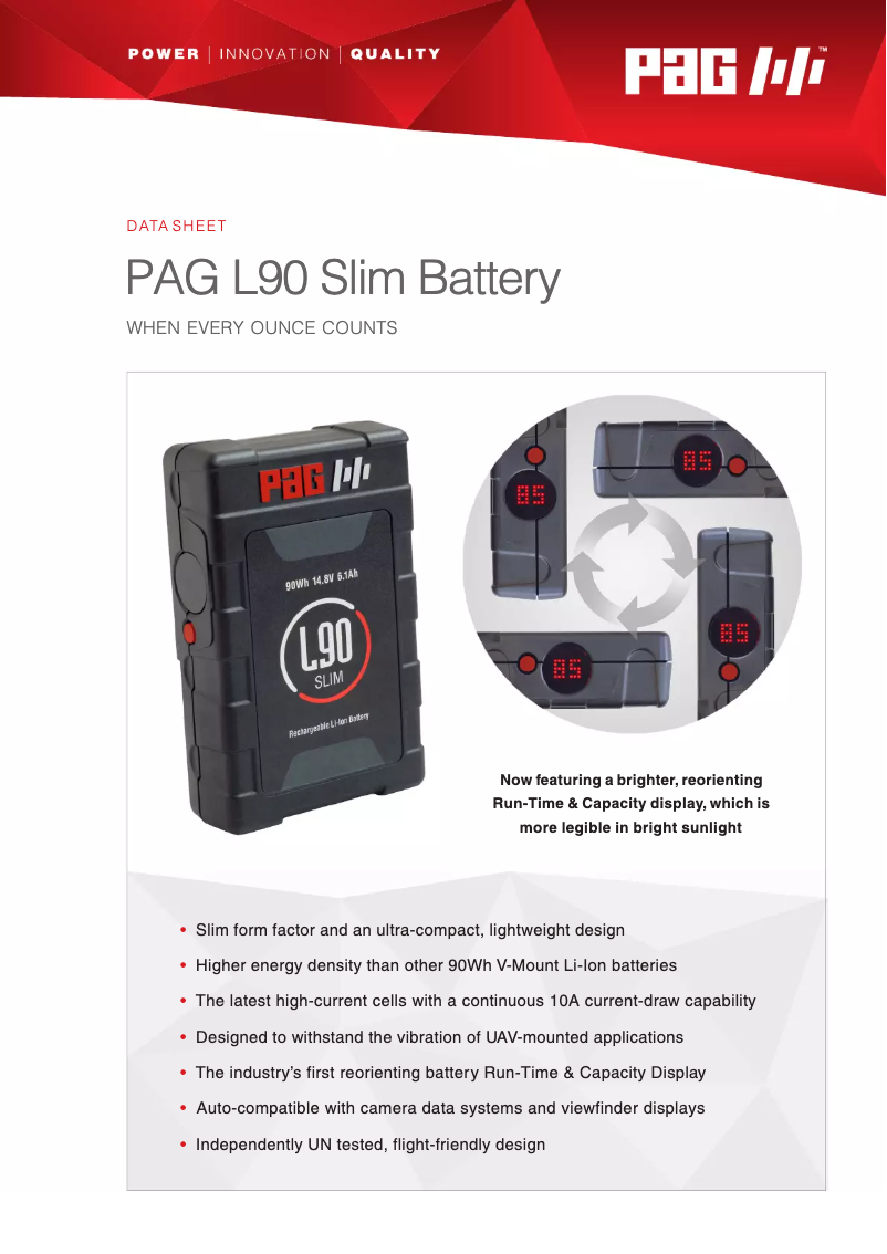 Page n°1 - Manuel utilisateur PAG L90