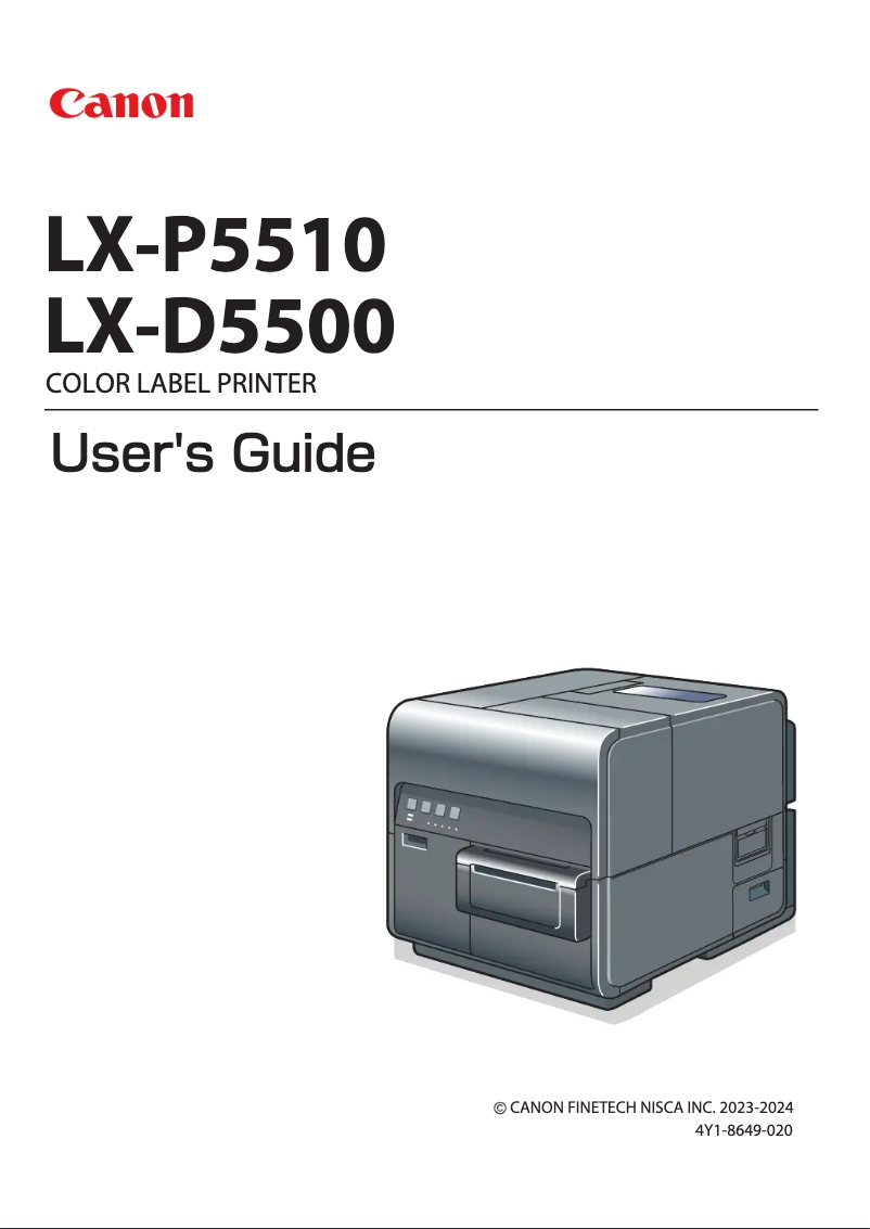 Image de la première page du manuel de l'appareil LX-P5510