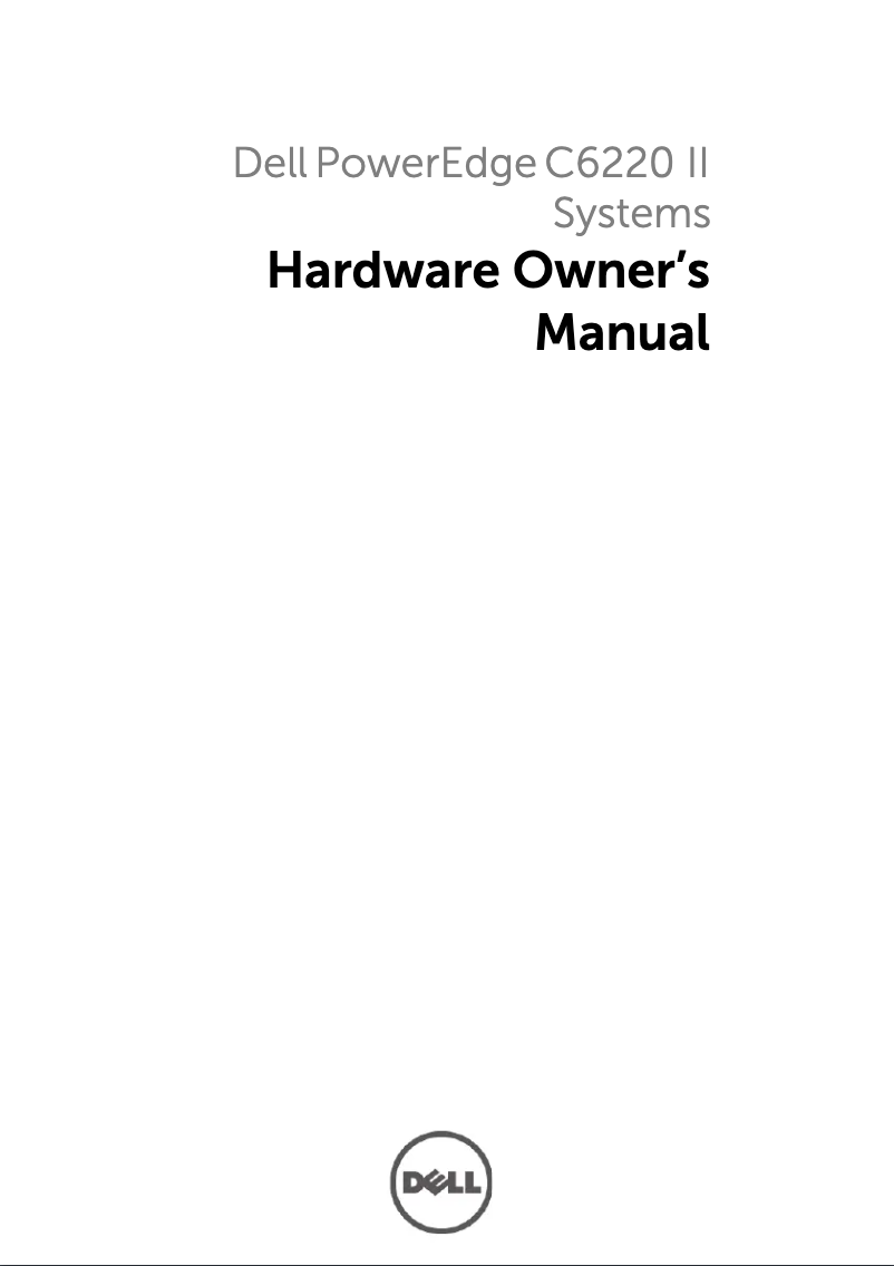 Image de la première page du manuel de l'appareil PowerEdge C6220 II