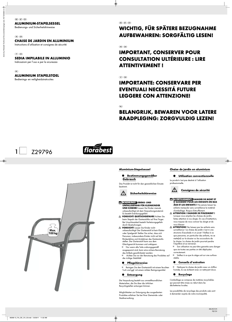 Página 1 del manual Manual de usuario Florabest Z29796