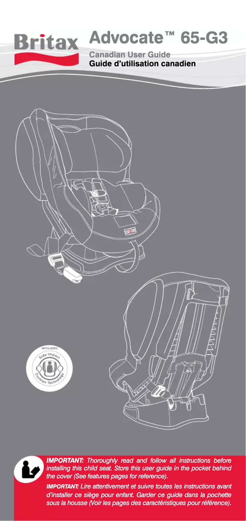 Page n°1 - Manuel utilisateur Britax Advocate 65-G3