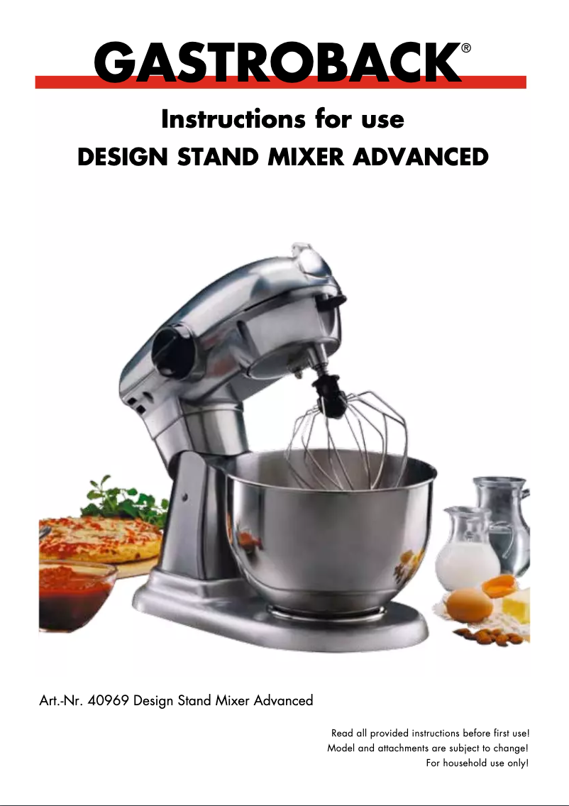 Image de la première page du manuel de l'appareil 40969