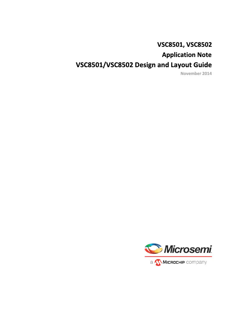 Página 1 del manual Manual de usuario Microchip VSC8502