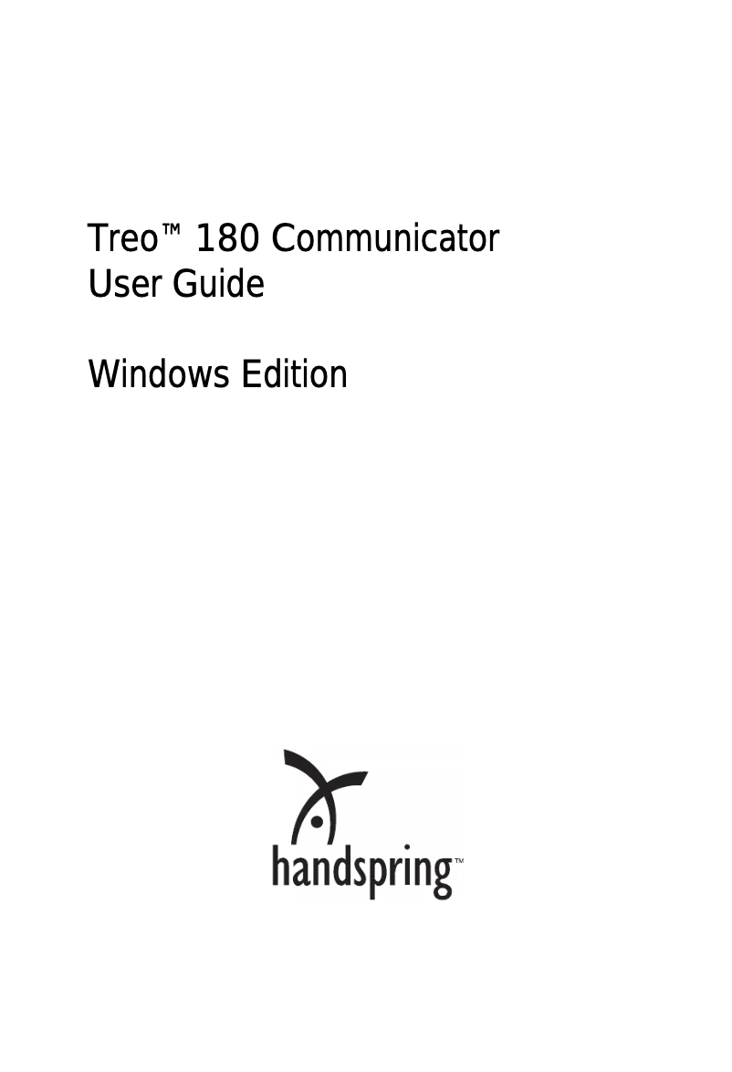 Página 1 del manual Manual de usuario Palm Treo 180
