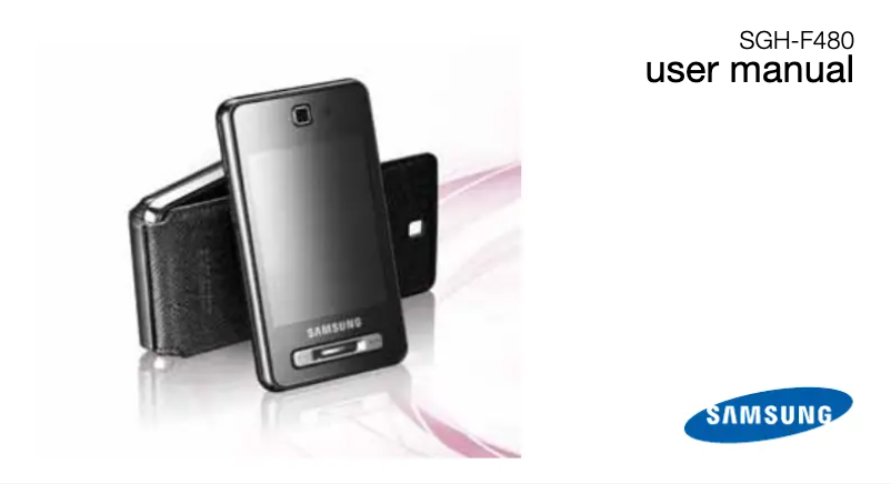 Image de la première page du manuel de l'appareil F480