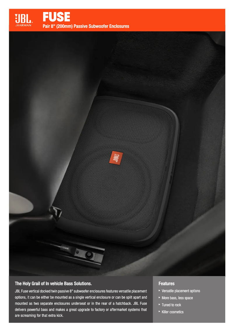 Page 1 de la notice Manuel utilisateur JBL Fuse