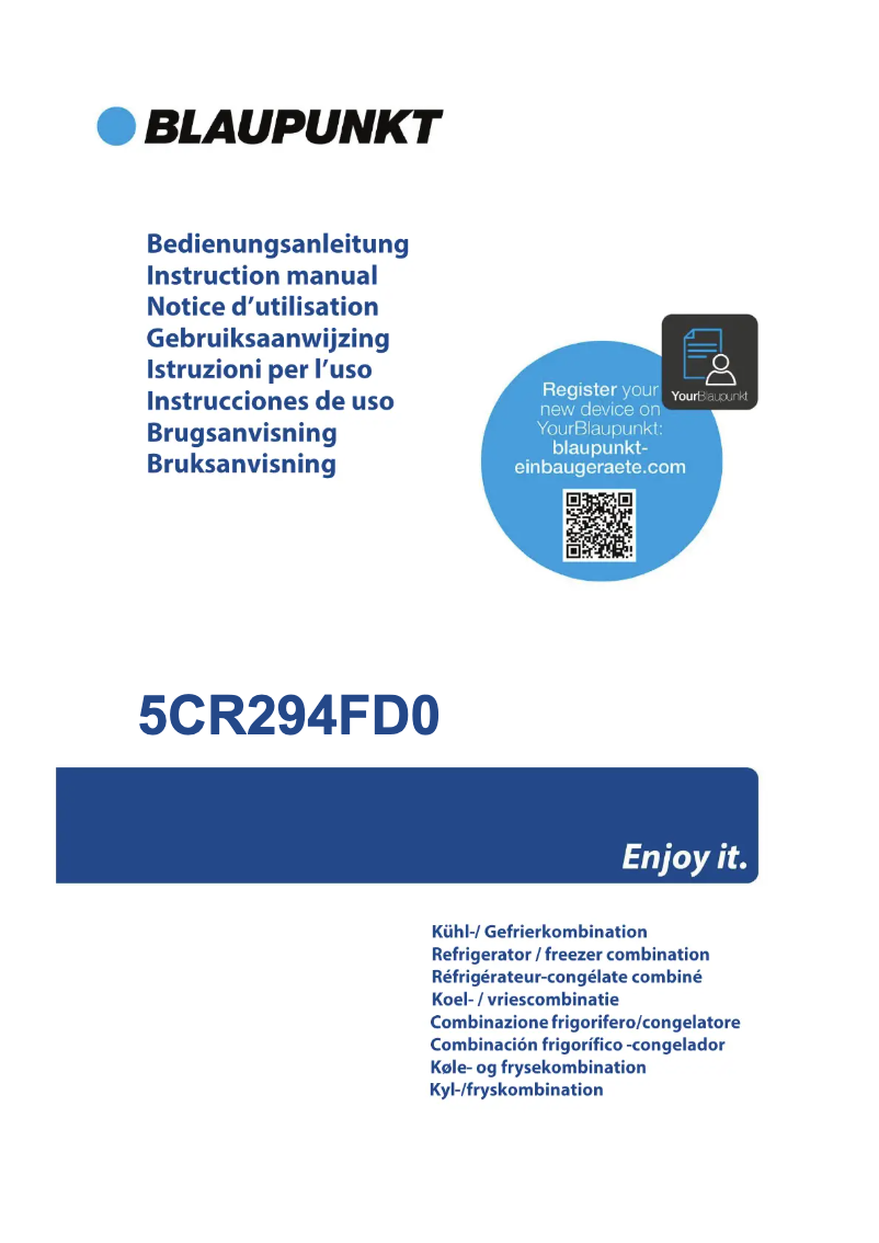 Page n°1 - Guide d'installation Blaupunkt 5CR294FD0