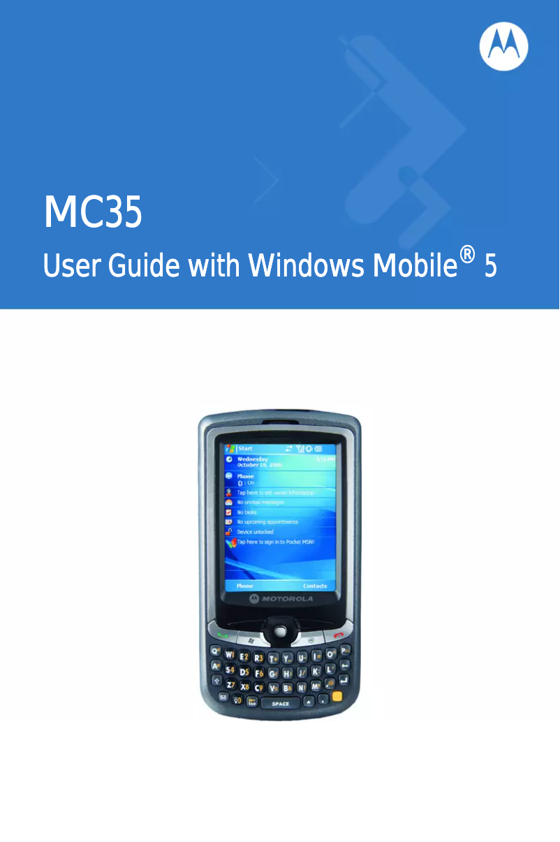 Page 1 de la notice Manuel utilisateur Motorola MC35