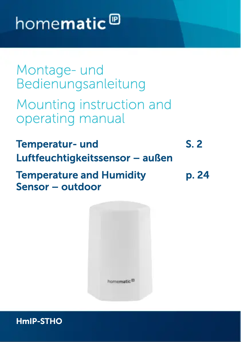 Page n°1 - Manuel utilisateur eQ-3 150574A0