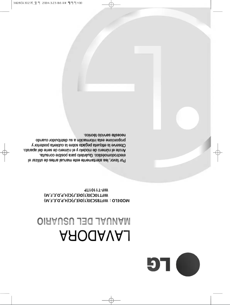 Image de la première page du manuel de l'appareil WFT10C30EP