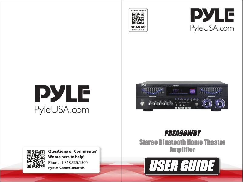 Page n°1 - Manuel utilisateur Pyle PREA90WBT