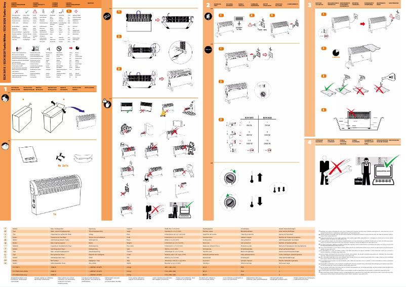 Página 1 del manual Manual de usuario Qlima ECH 3020 Turbo