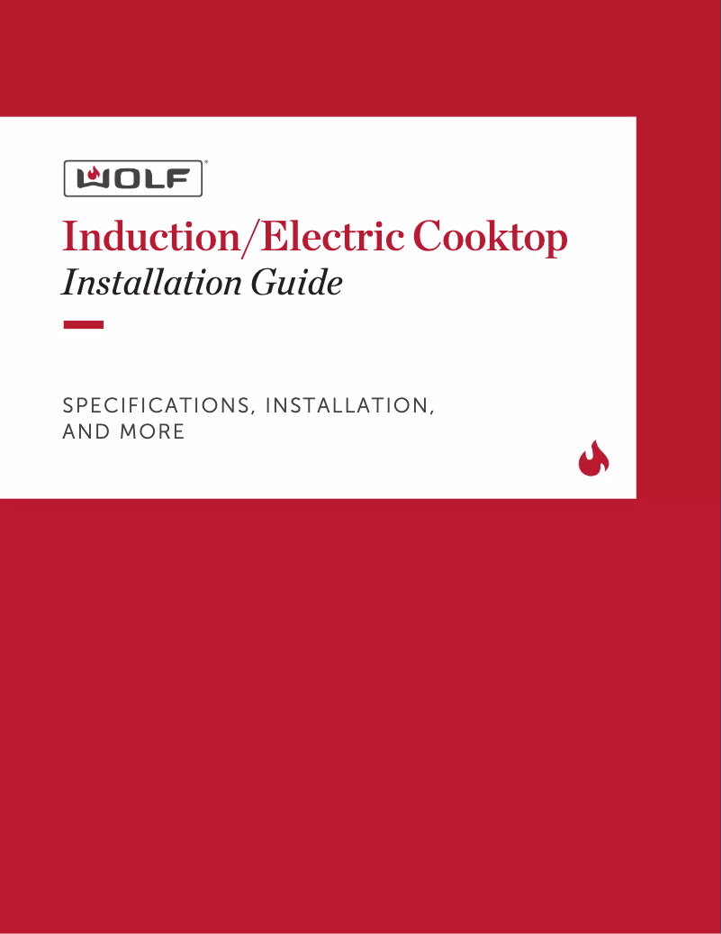 Page 1 de la notice Guide d'installation Wolf CE365T/S/208