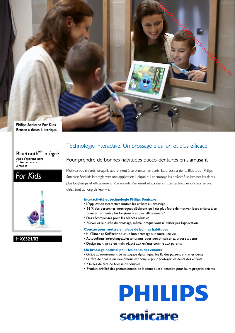 Imagen de la primera página del manual del dispositivo Sonicare for Kids HX6321