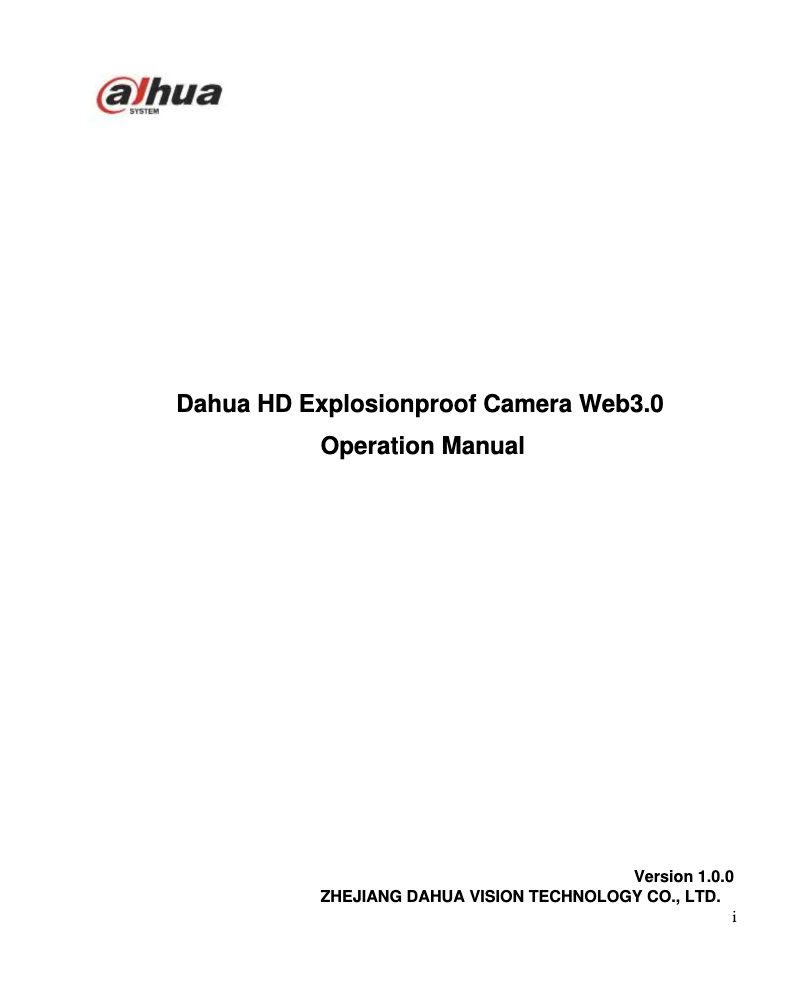 Page 1 de la notice Mode d'emploi Dahua Technology EPC230U-PTZ-IR