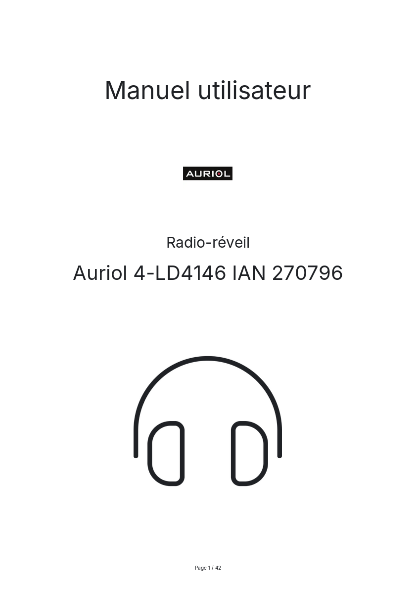 Image de la première page du manuel de l'appareil 4-LD4146 IAN 270796