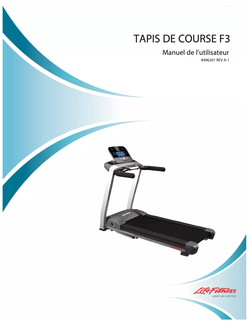 Page 1 de la notice Manuel utilisateur Life Fitness F3 Go