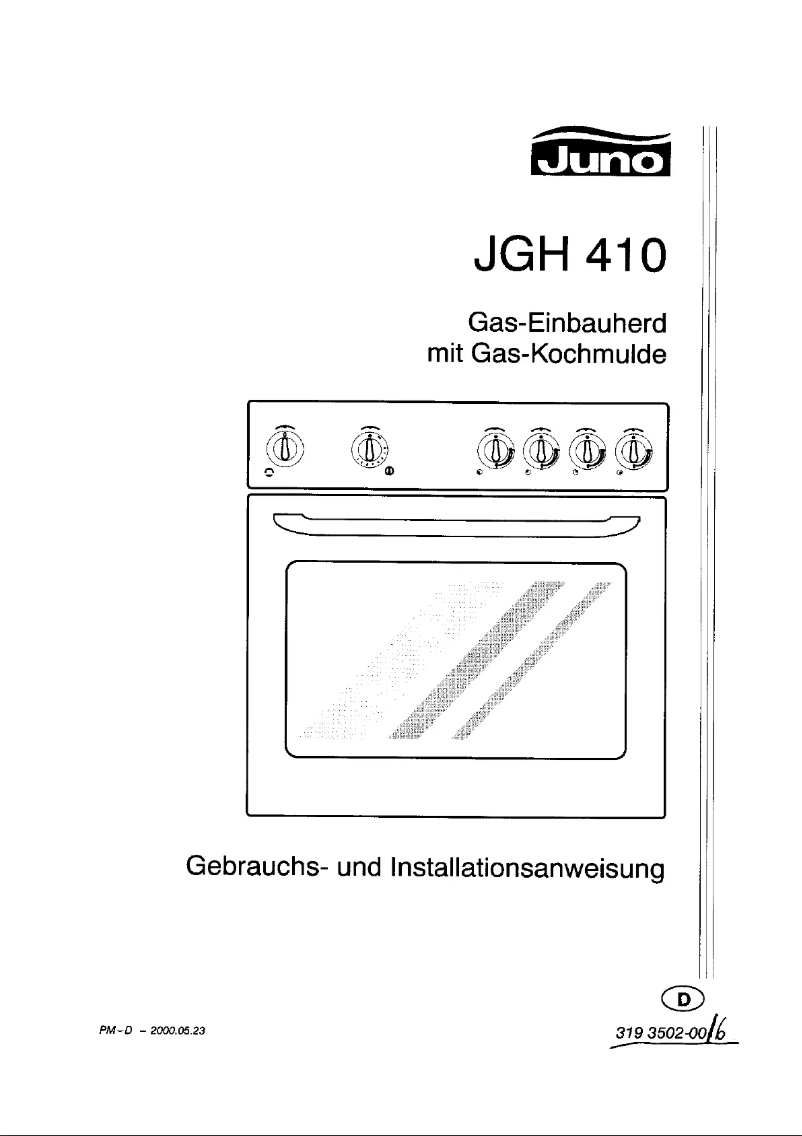 Image de la première page du manuel de l'appareil JGH410SFG