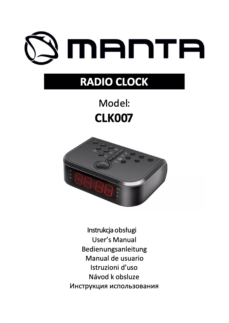Page n°1 - Manuel utilisateur Manta CLK007