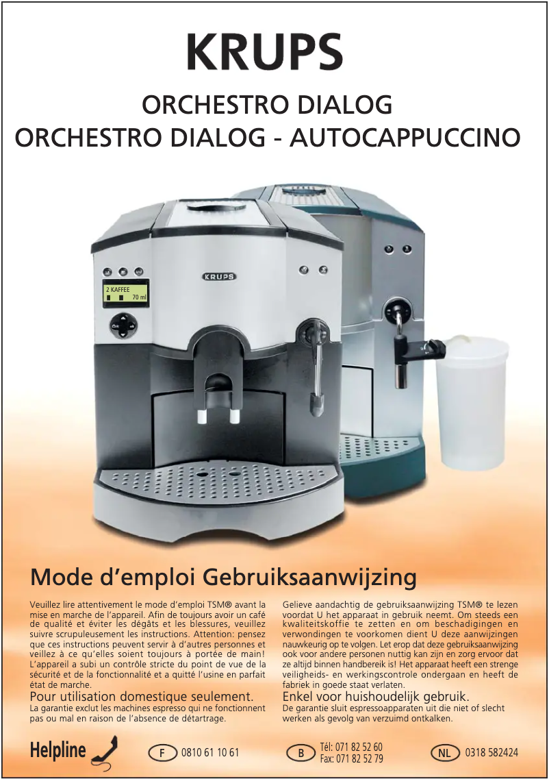 Image de la première page du manuel de l'appareil FNF2