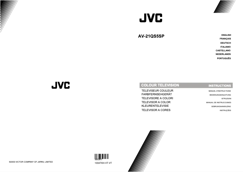 Page n°1 - Manuel utilisateur JVC AV21QS5SP
