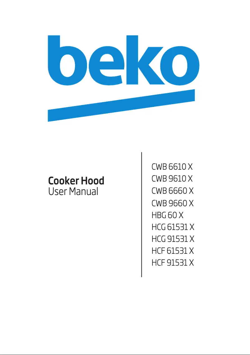 Page 1 de la notice Manuel utilisateur Beko HCF91531X