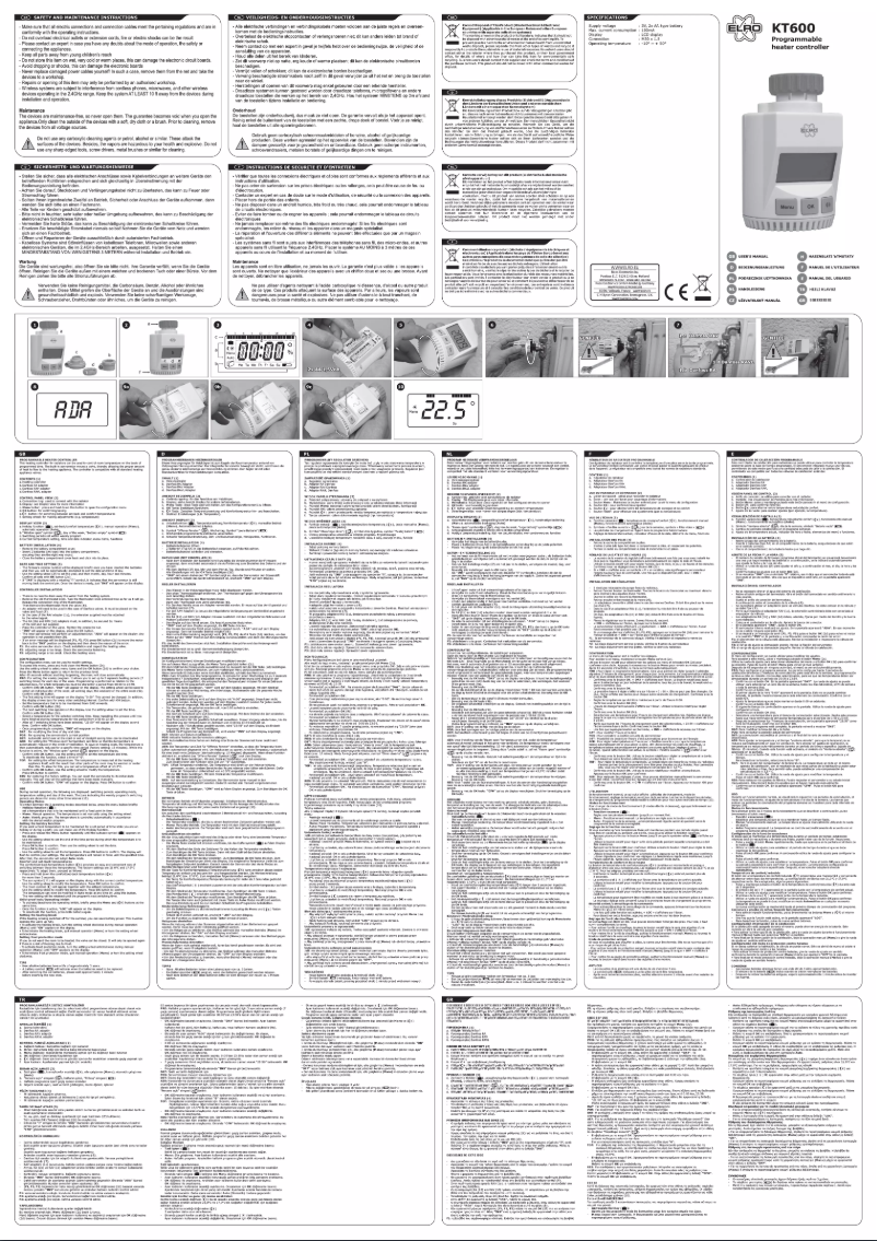 Página 1 del manual Manual de usuario Elro KT600