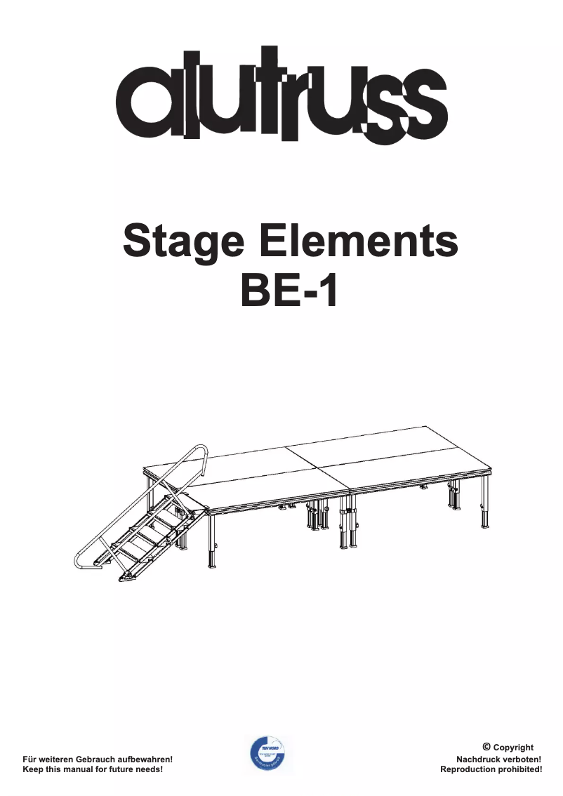 Página 1 del manual Manual de usuario Alutruss BE-1