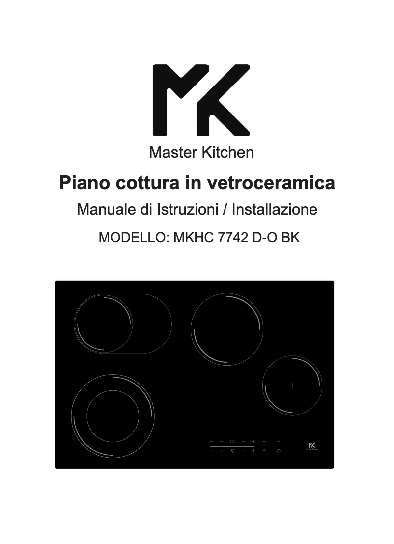 Page n°1 - Manuel utilisateur Master Kitchen MKHC 7742 D-O BK