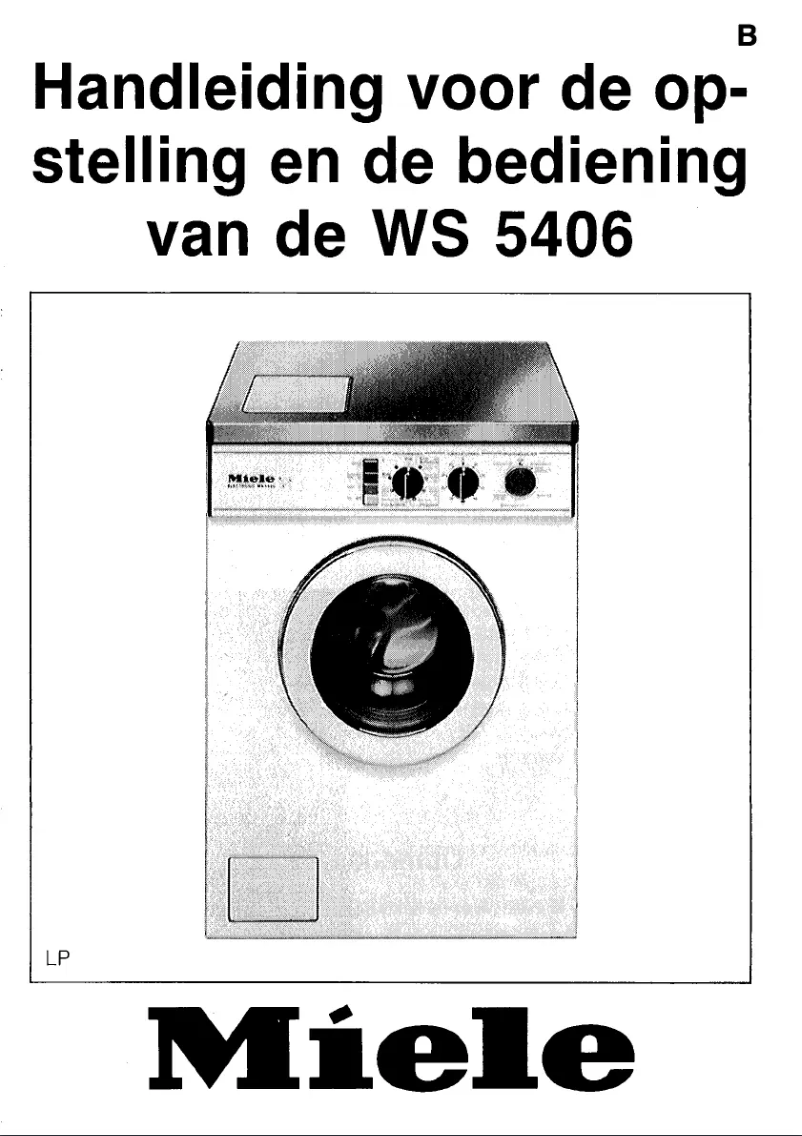 Page n°1 - Manuel utilisateur Miele WS 5406