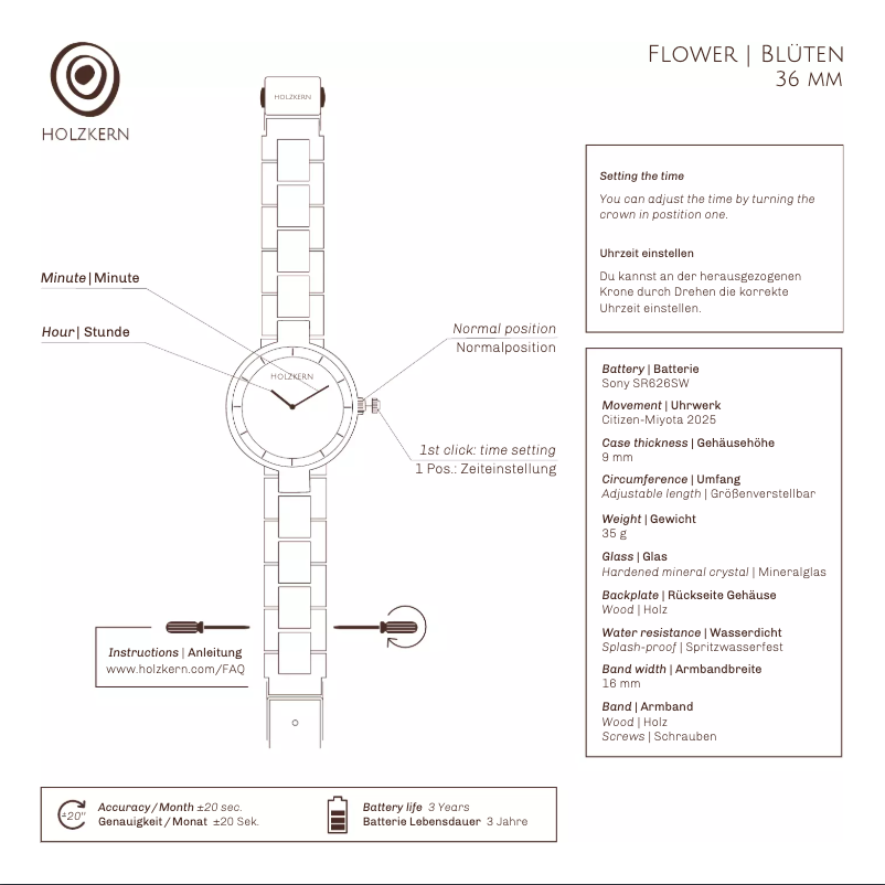 Image de la première page du manuel de l'appareil Tulpenrose