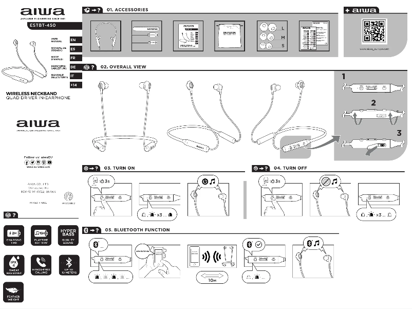 Image de la première page du manuel de l'appareil ESTBT-450